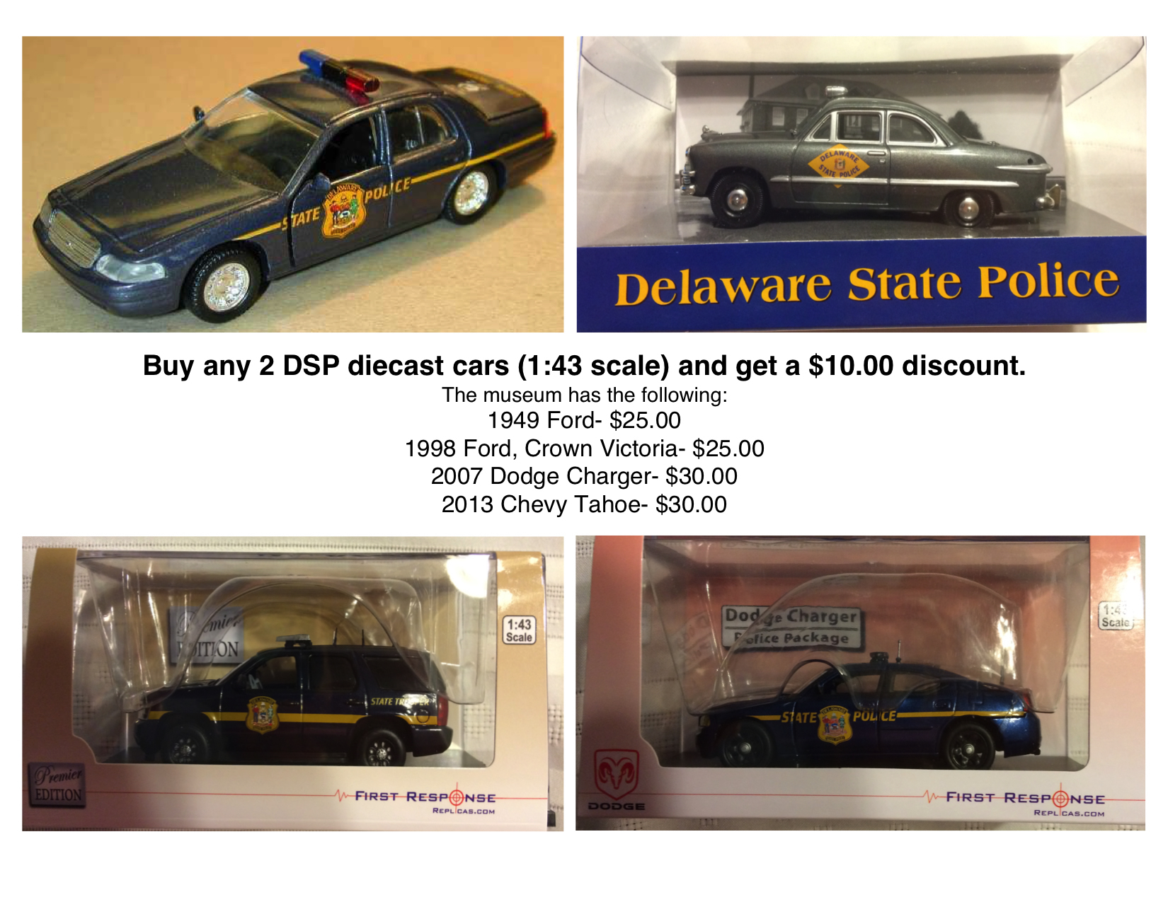 Delaware State Police Diecast Vehicles for Sale