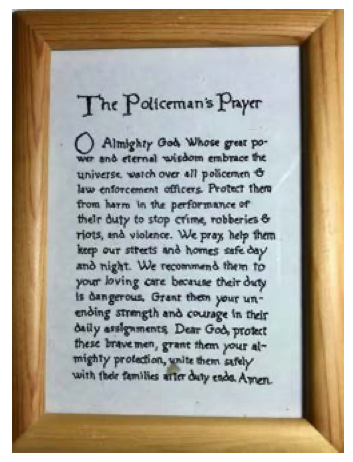 The Policeman's Prayer - Framed